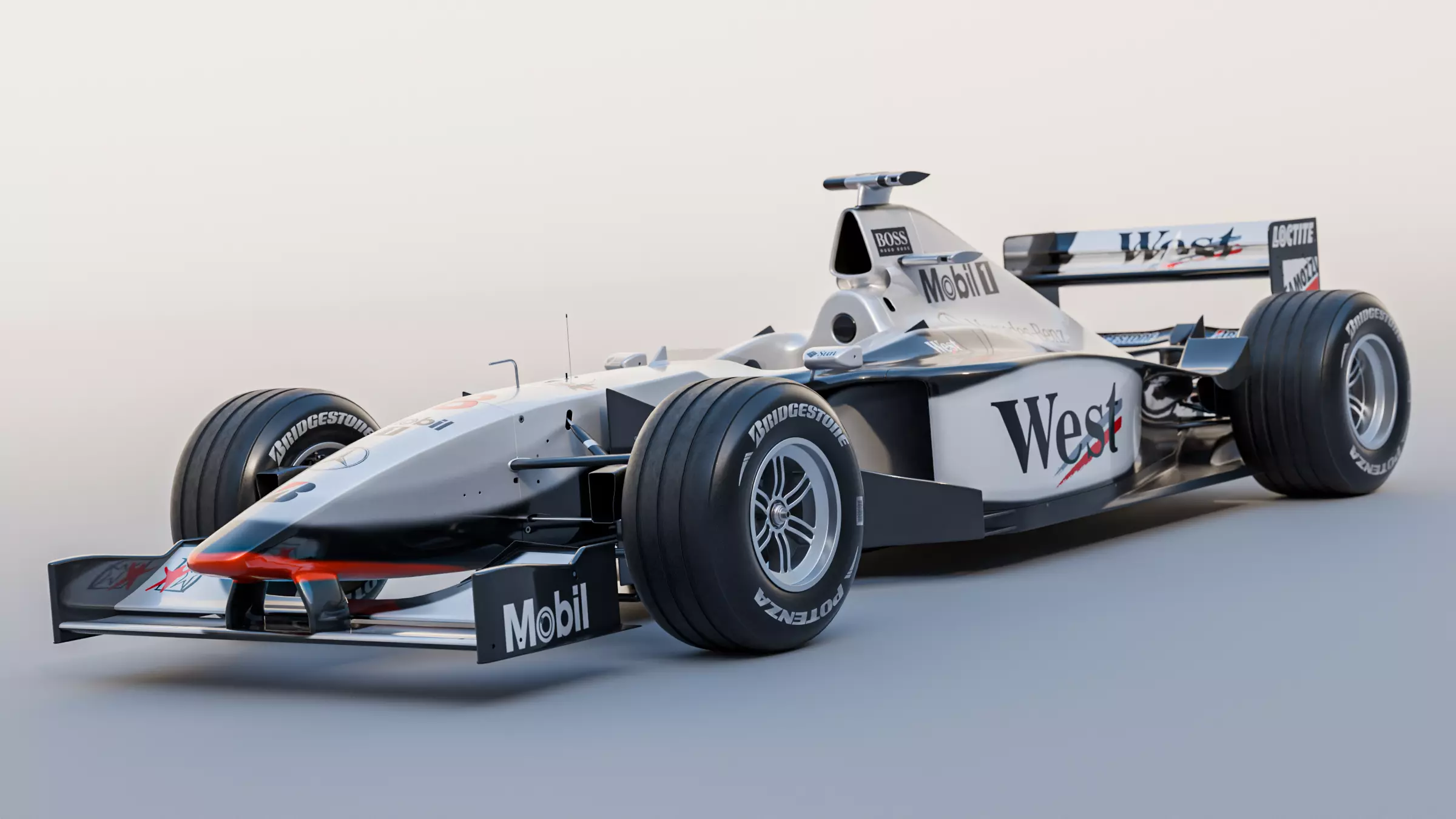 Mclaren 1998 - MP4-13 Low-poly 3D model