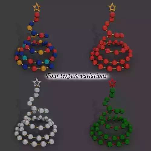  Christmas decor - Spiral Christmas tree 3D model