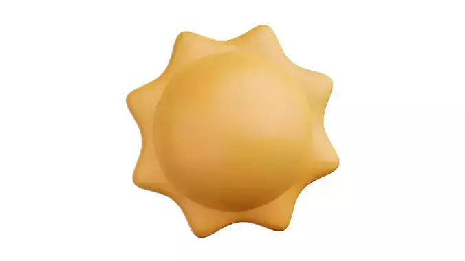 Sun 3d Illustration 3D model
