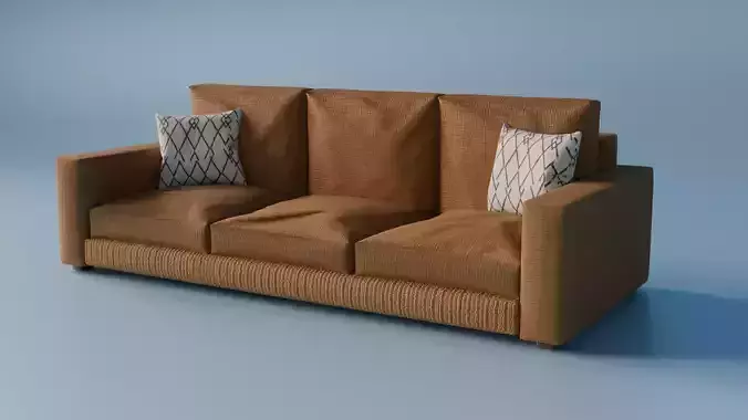 Realistic realistic modern sofa