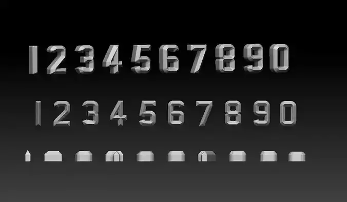 UK Number Plates 3D model for 3D prinnting and CNC curving