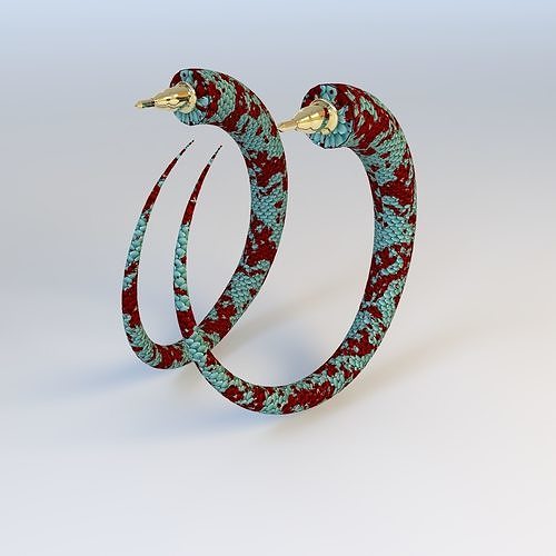 Snake earing Low-poly 3D model