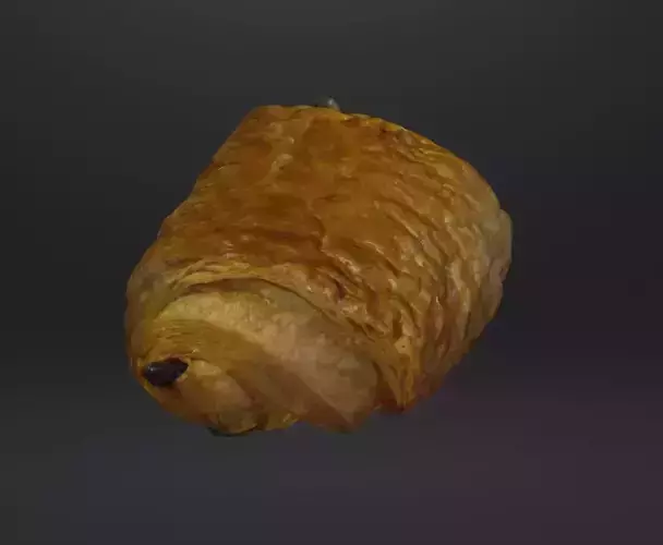 Pain au chocolat ou chocolatine Low-poly 3D model