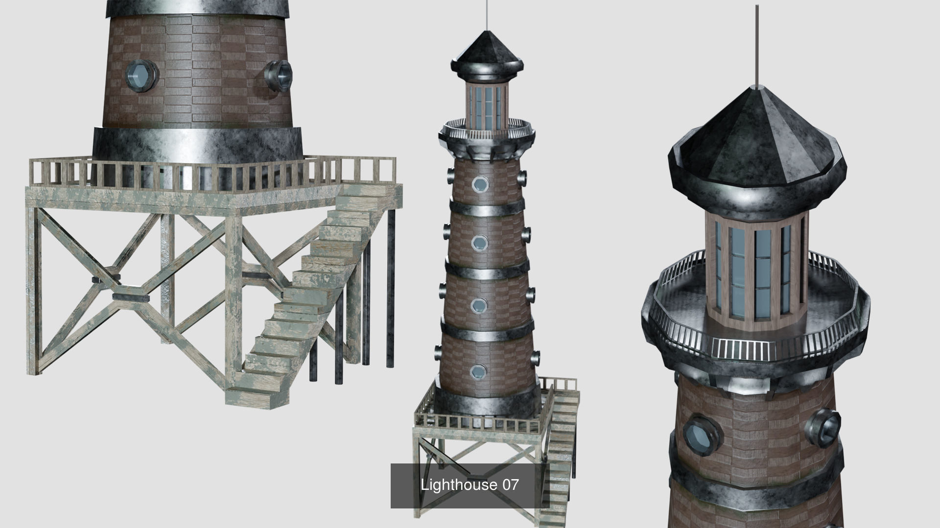 Lighthouse Packs Low Poly 3D Model 3D Model Collection_7