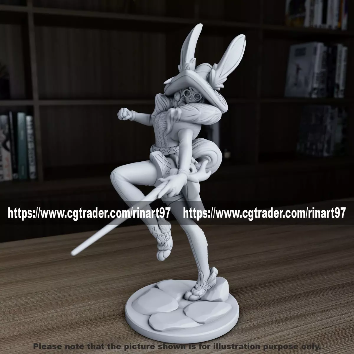 Aurora 3D print model from League of Legends 3D print model