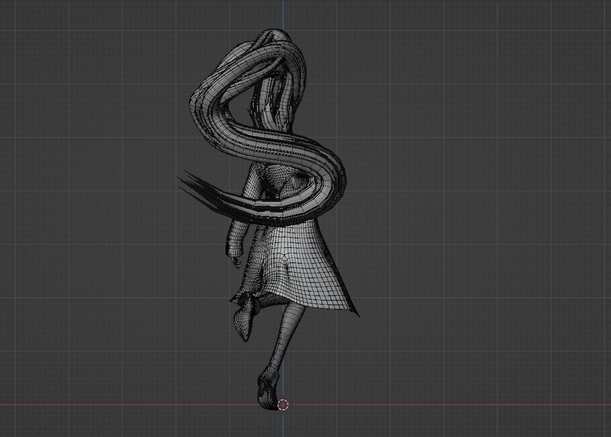Aira Acrobatic Silky Form - Dandadan 3D model_11