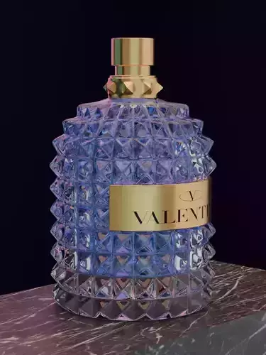 Valentino perfime lavender 3D model product for Advertising