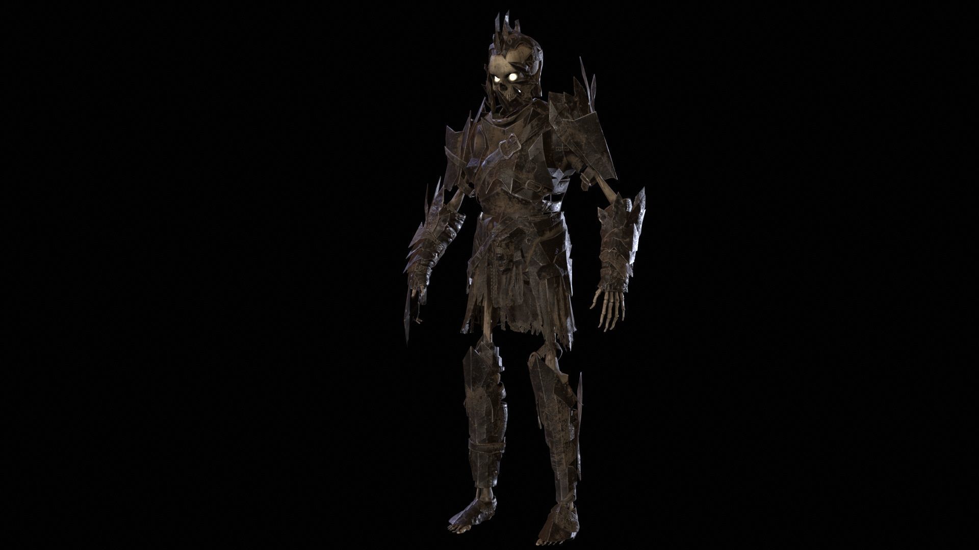 Skeleton6 Low-poly 3D model_11