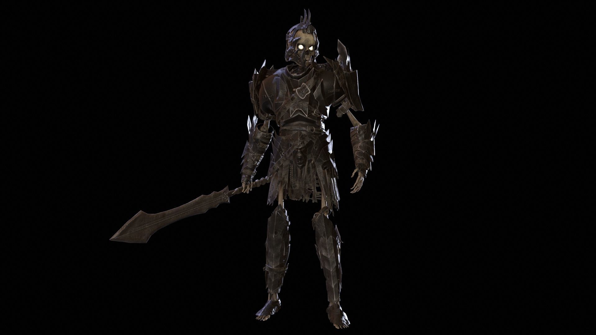 Skeleton6 Low-poly 3D model_14