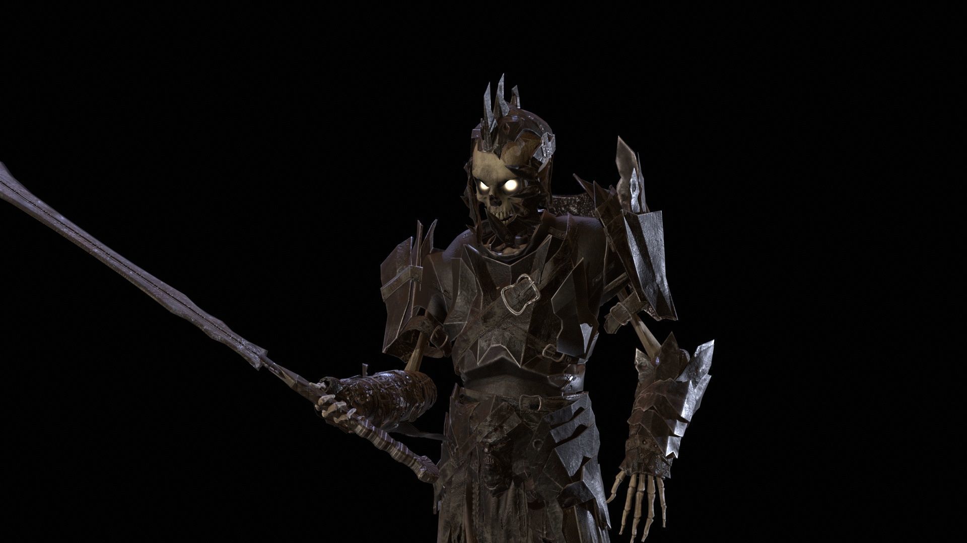 Skeleton6 Low-poly 3D model_15