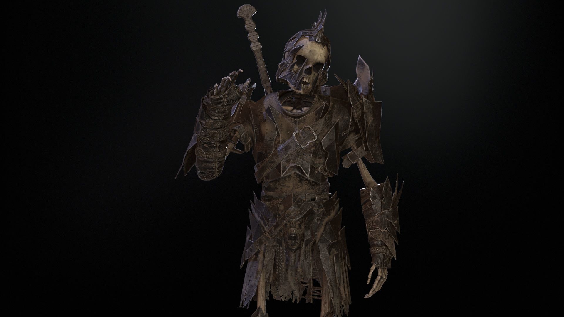 Skeleton6 Low-poly 3D model_22