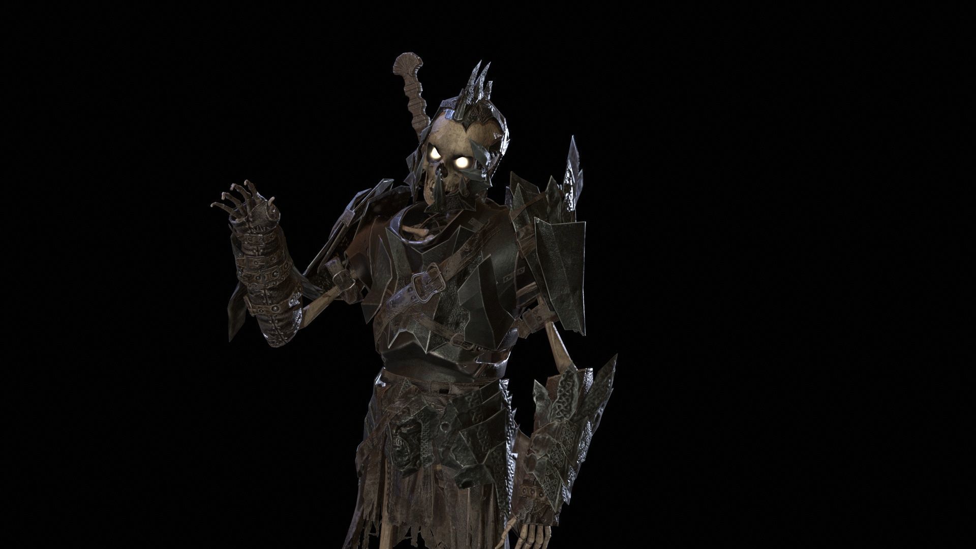 Skeleton6 Low-poly 3D model_21