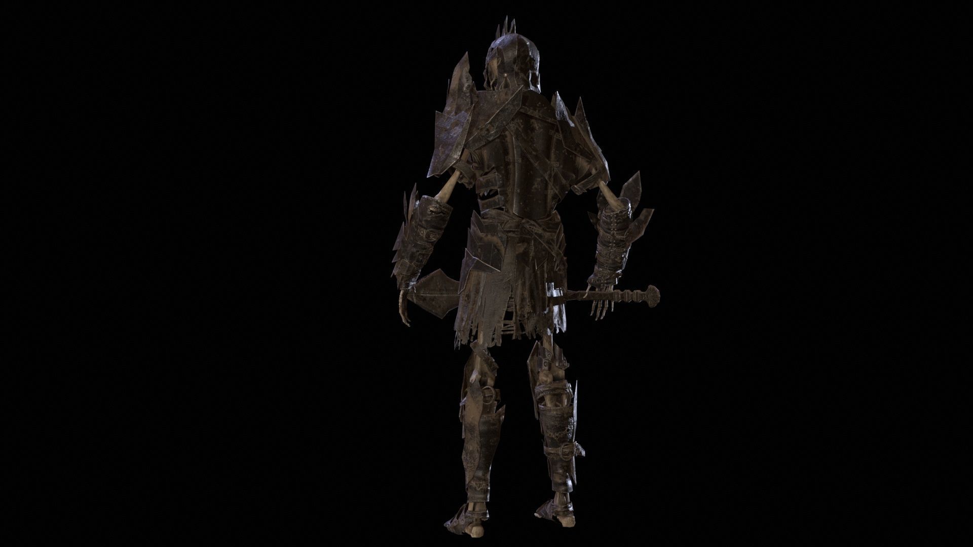 Skeleton6 Low-poly 3D model_10