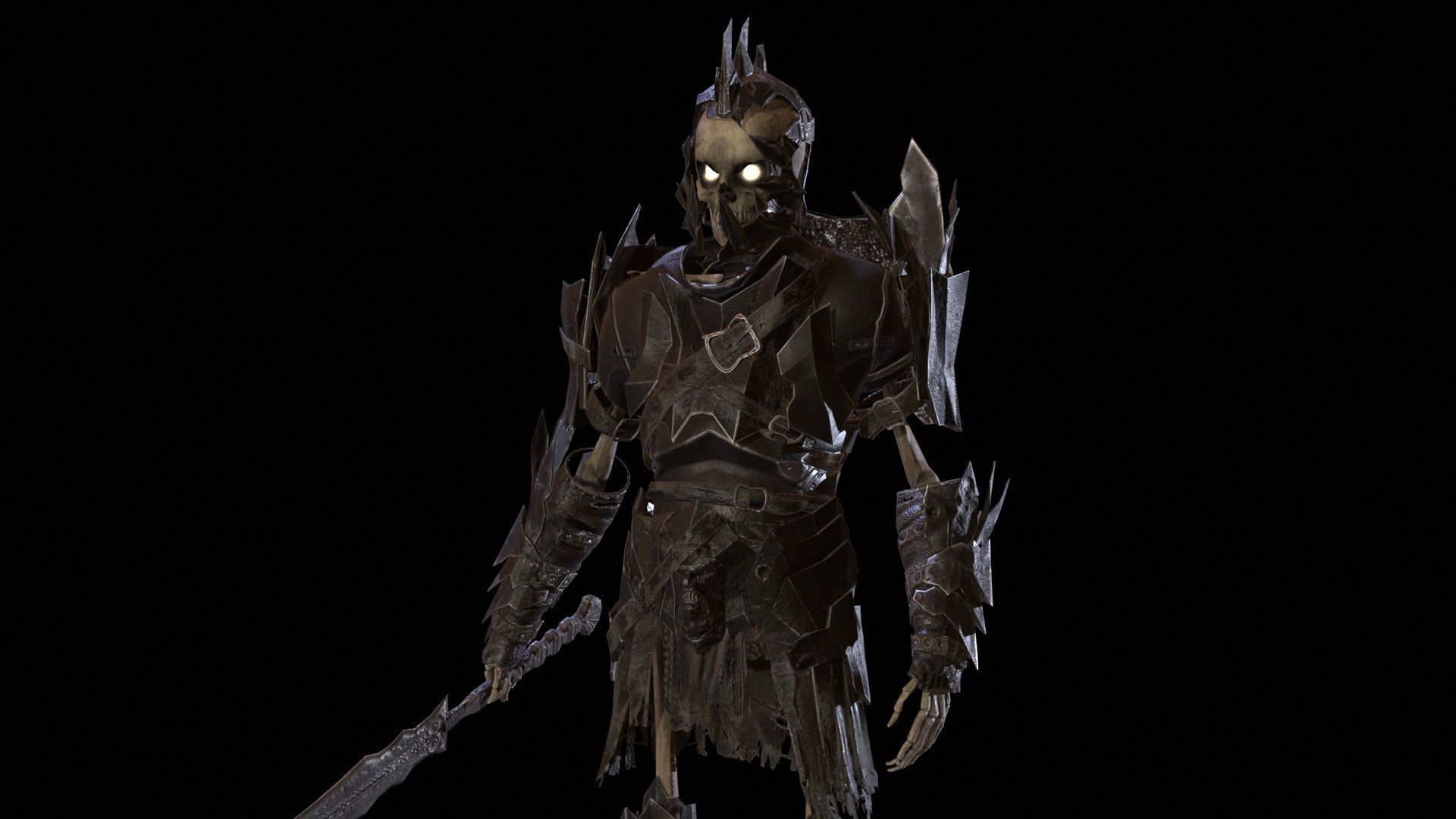 Skeleton6 Low-poly 3D model_16