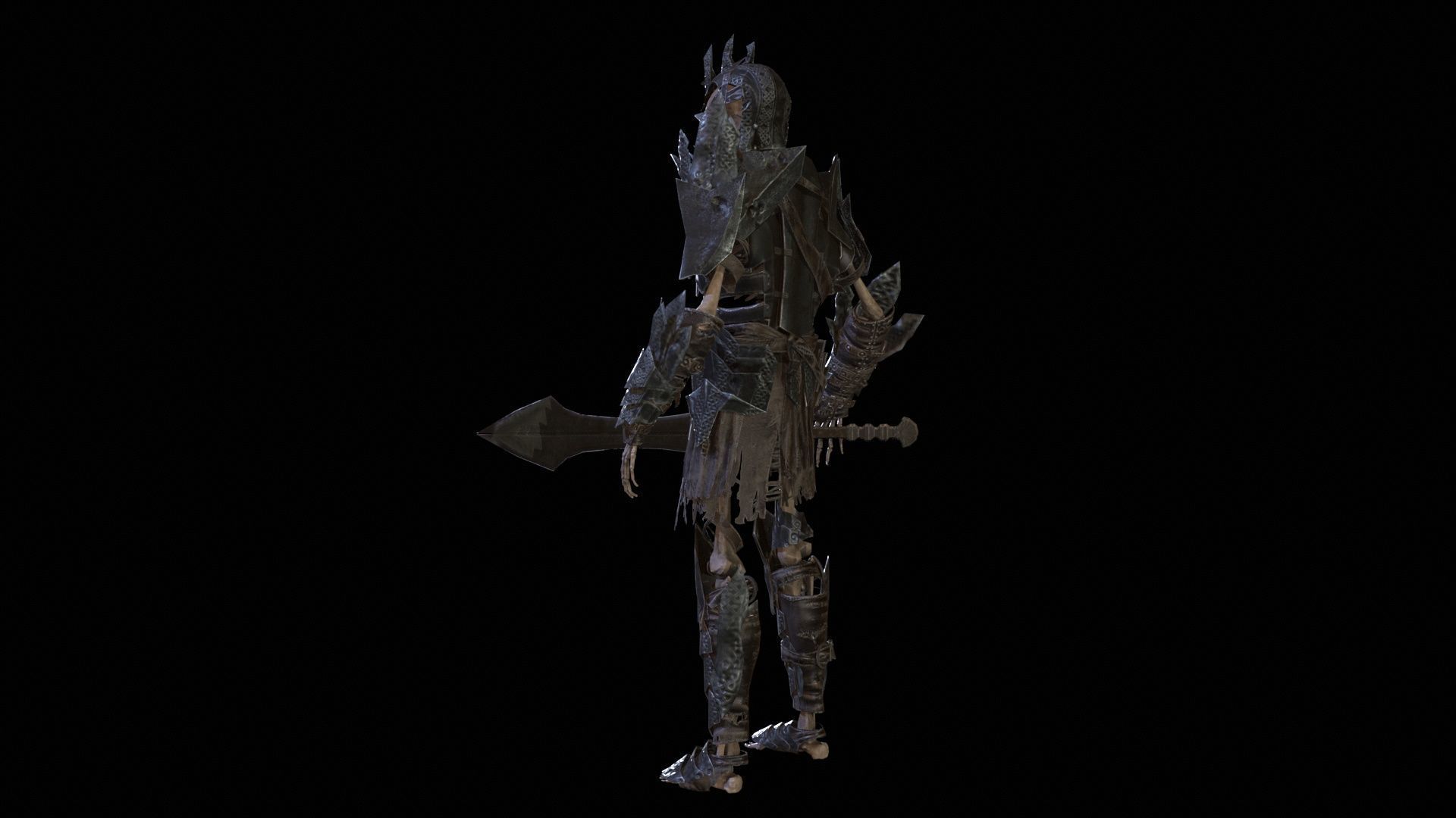 Skeleton6 Low-poly 3D model_8