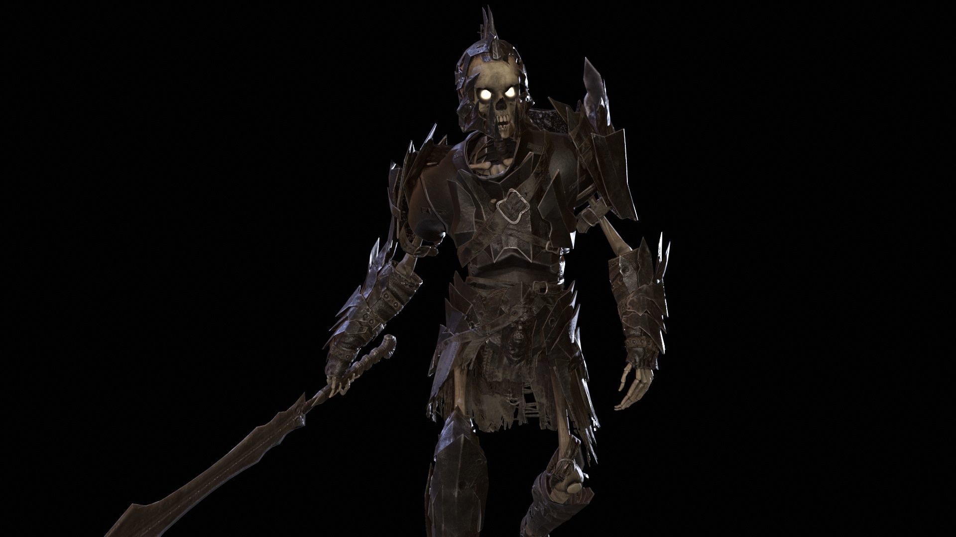 Skeleton6 Low-poly 3D model_17