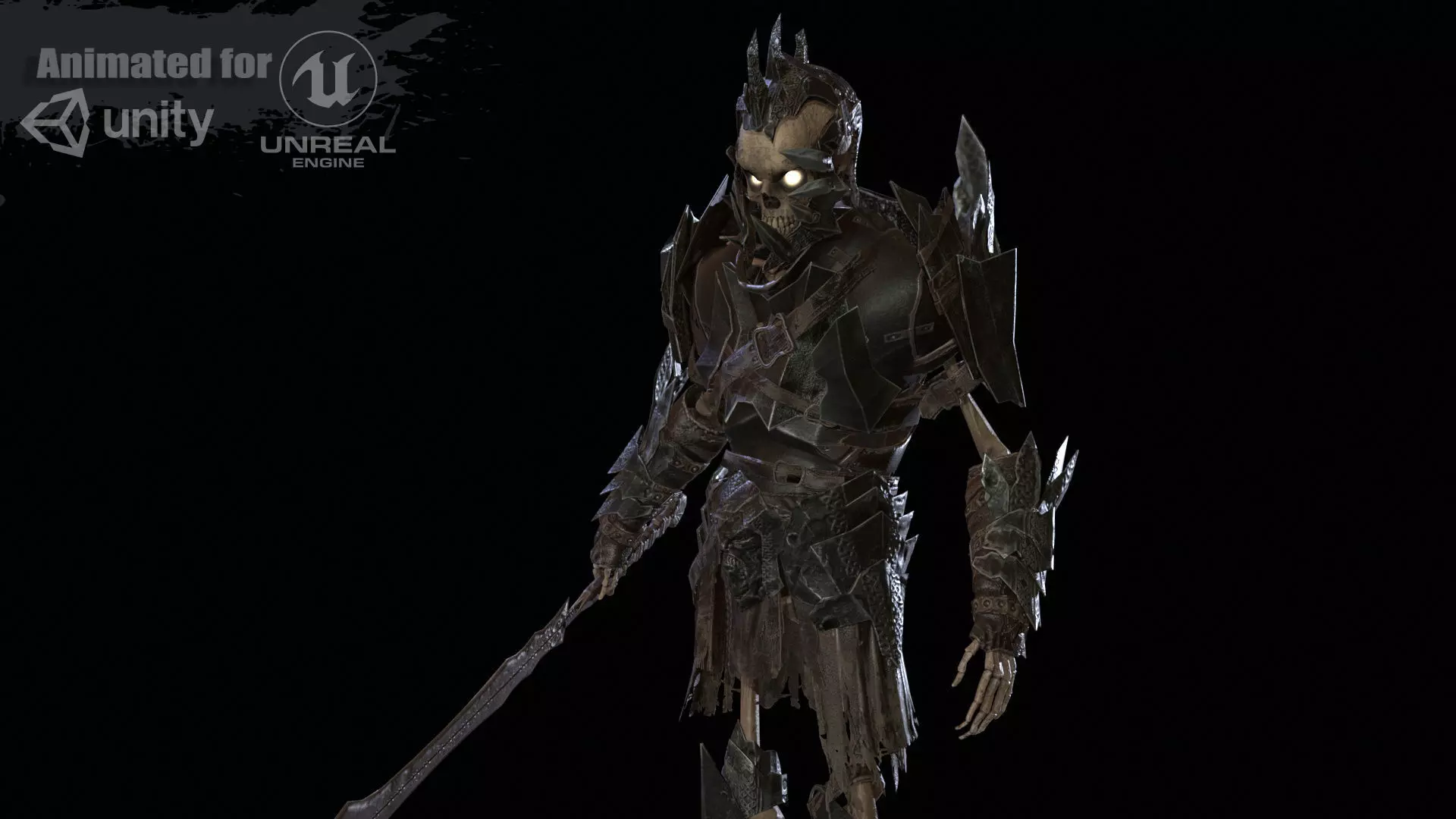 Skeleton6 Low-poly 3D model_0