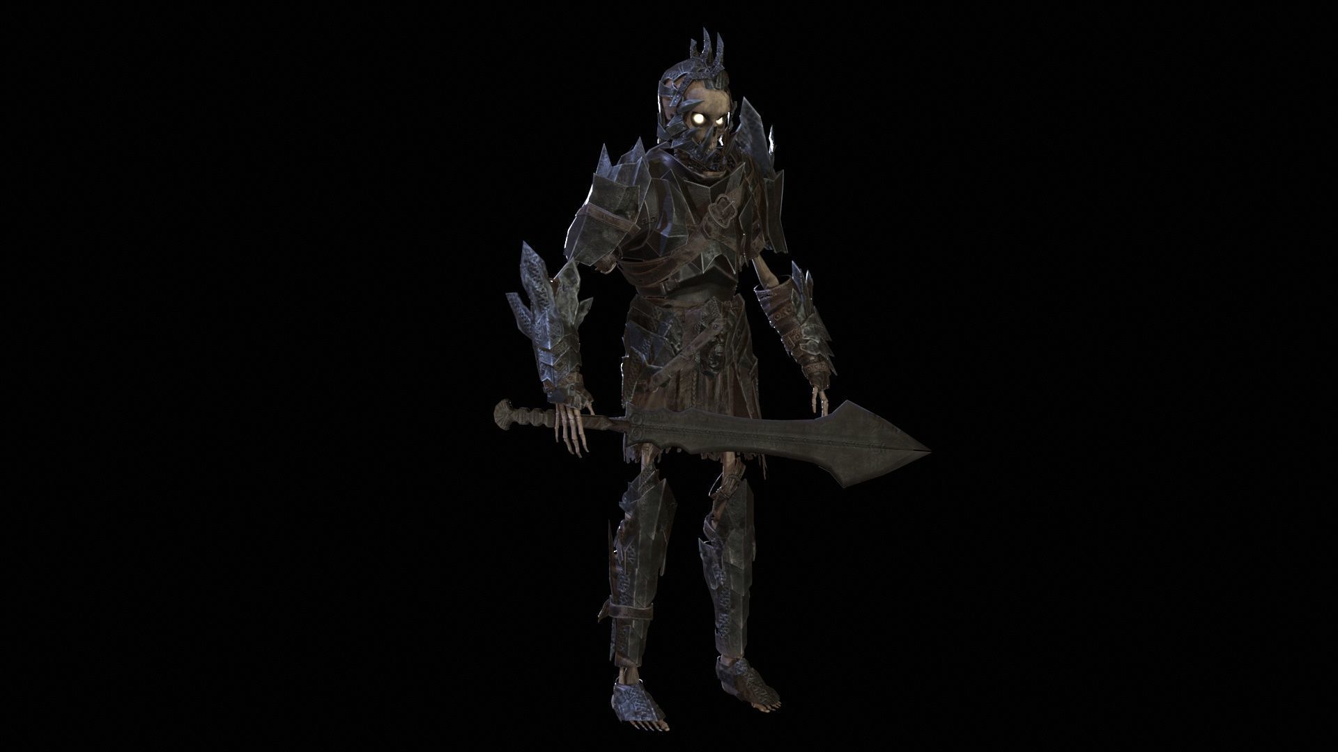 Skeleton6 Low-poly 3D model_9