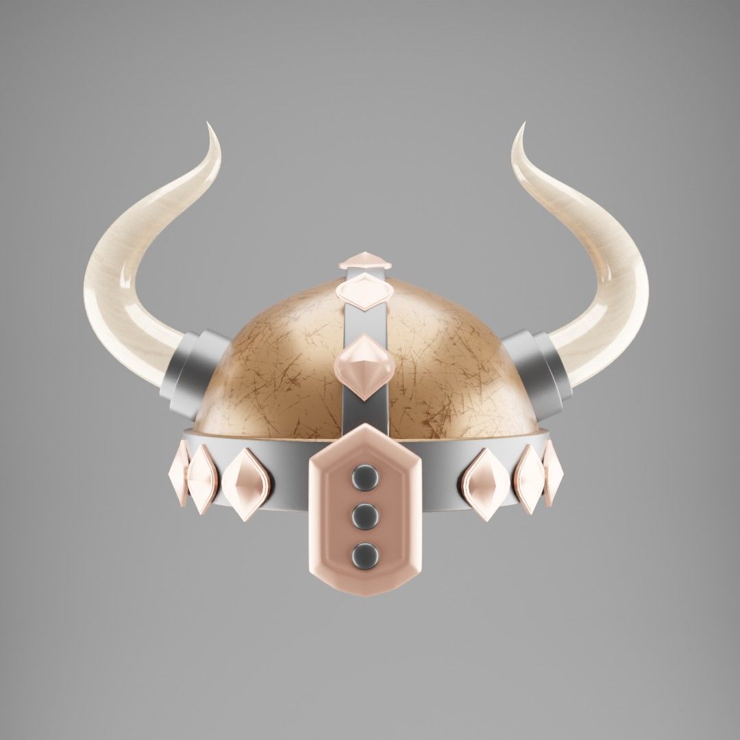 Viking Warrior Helmet with horns 3D model | CGTrader