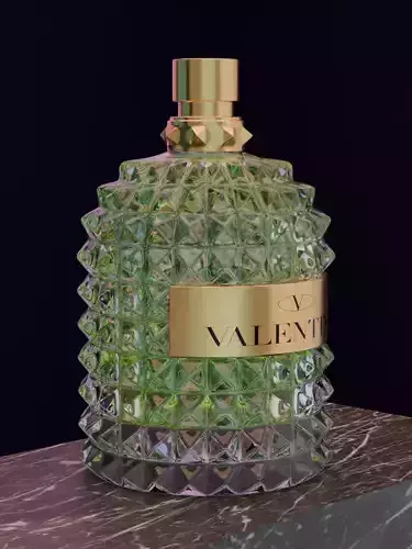Valentino perfime light green 3D model product for Advertising