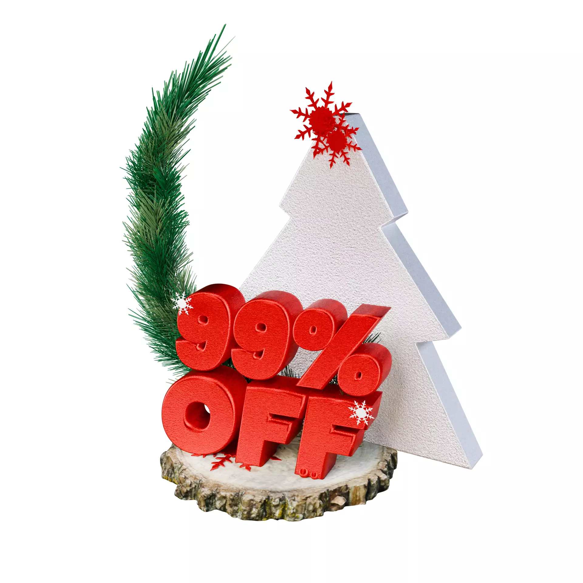 3D Shop Design and Discount with Christmas theme 3D model_0