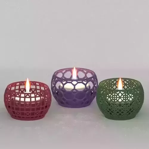 3 Tealight Holders 3D print model