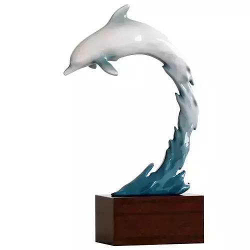 Decorative Abstract Sculpture Dolphins
