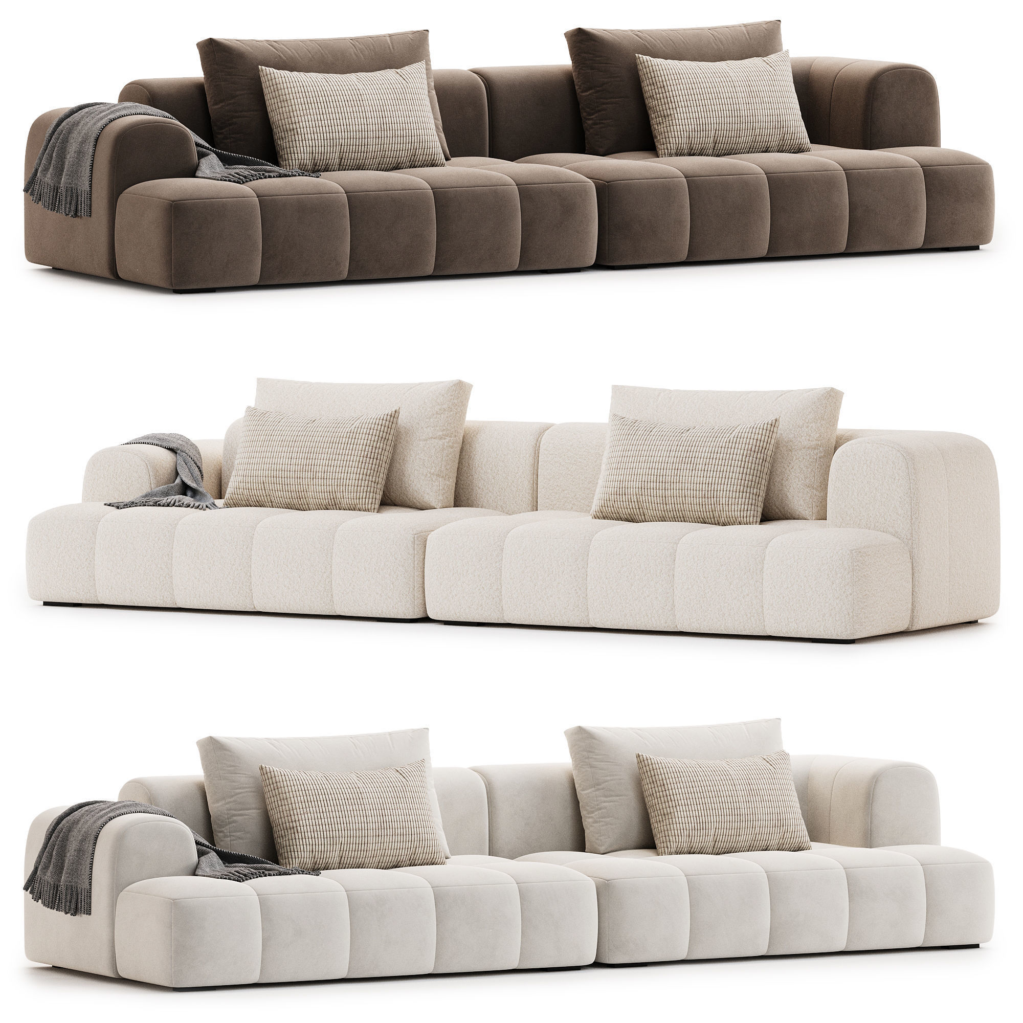 Extra Long Modern sofa 2 3D model_2