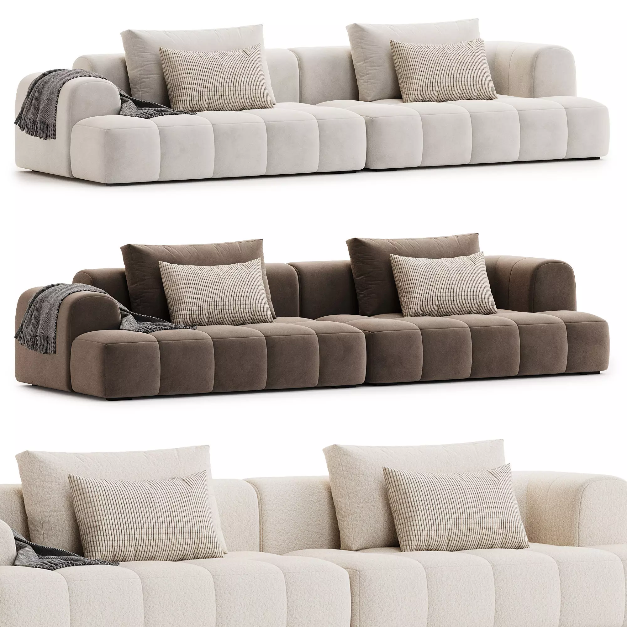 Extra Long Modern sofa 2 3D model_0