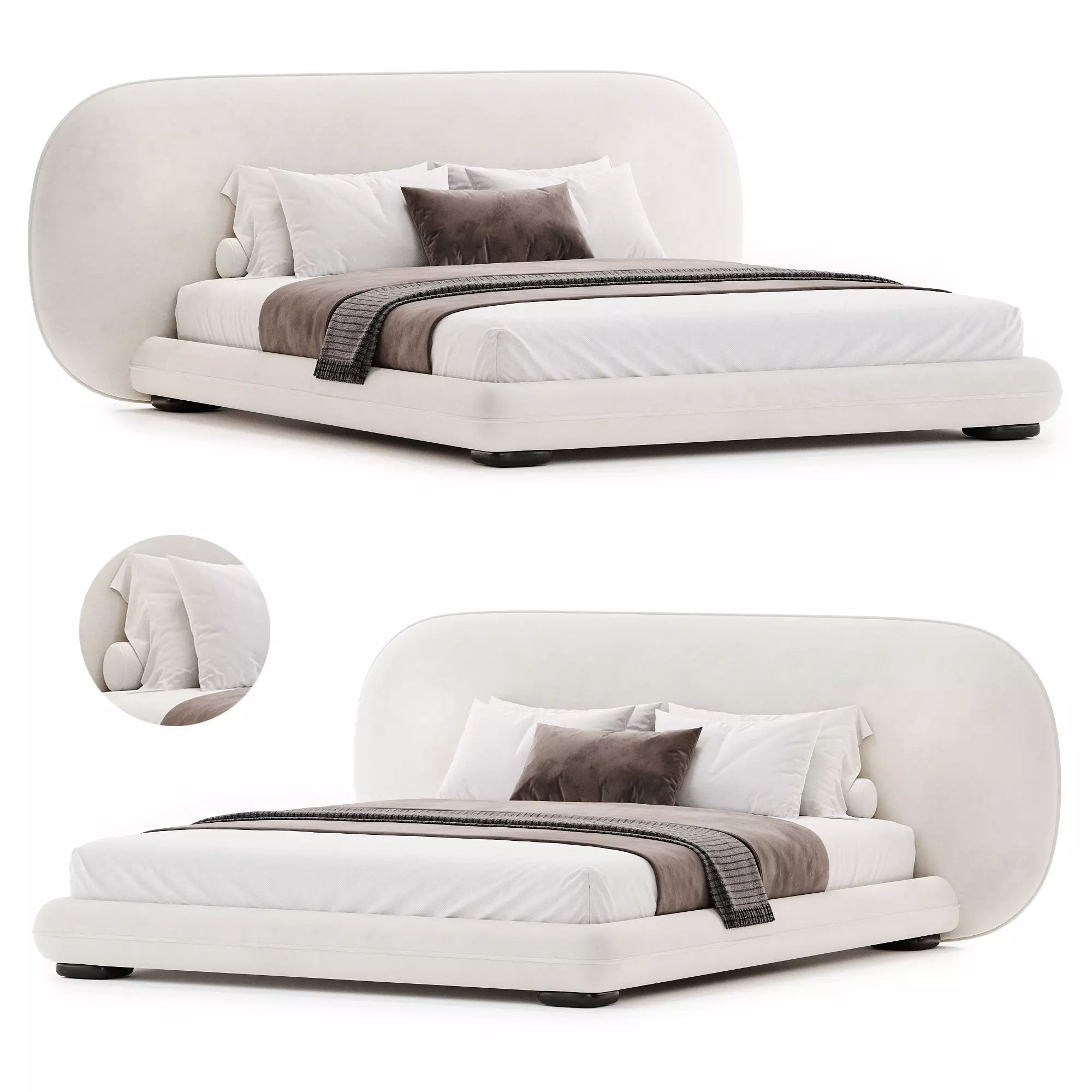 Bari bed by Como Casa 3D model_0