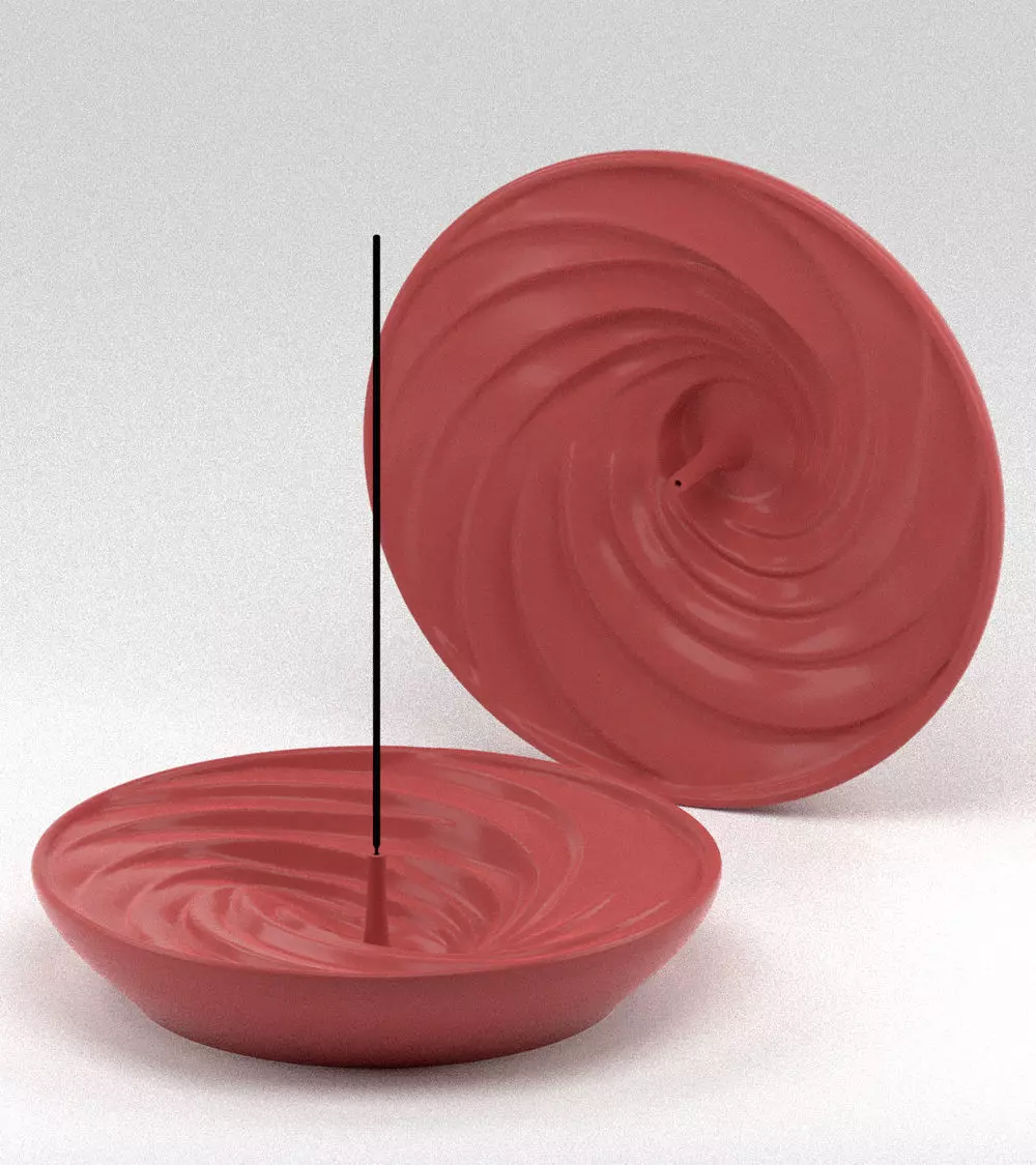 Spiral Incense Holder 3D print model_0