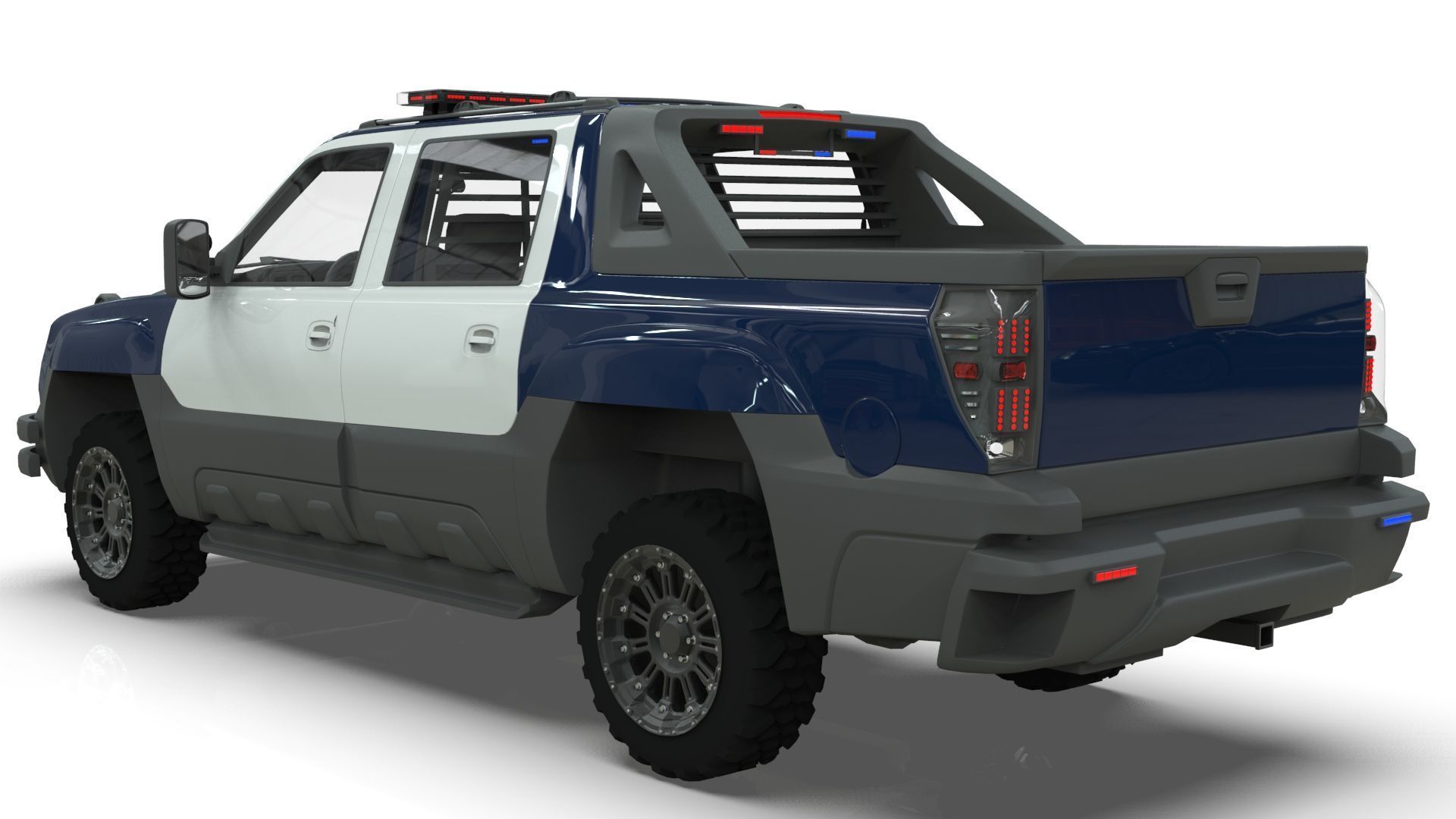 Chevrolet Avalanche Police Interceptor 2002 3D model_3