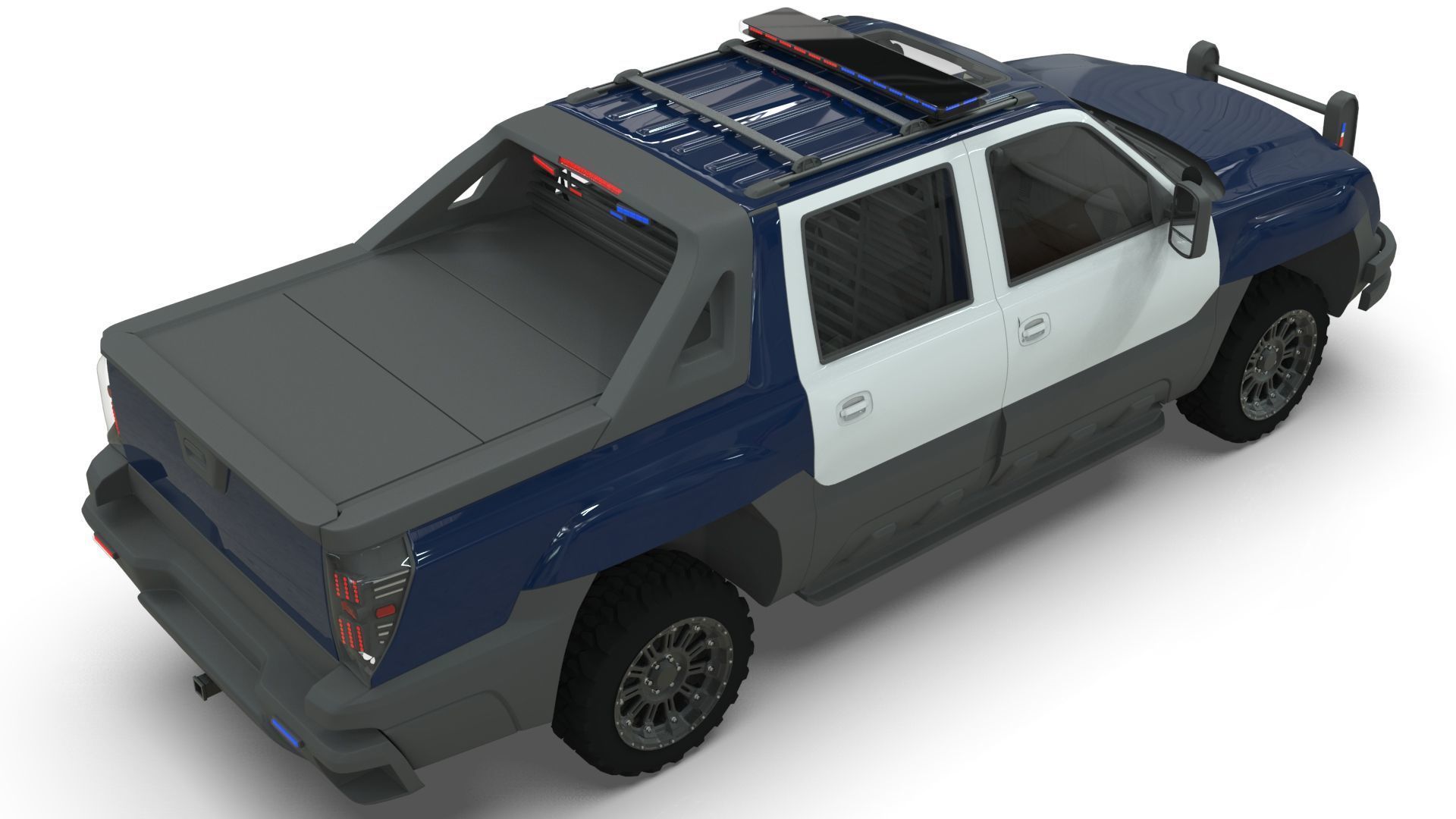 Chevrolet Avalanche Police Interceptor 2002 3D model_4