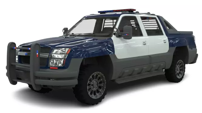 Chevrolet Avalanche Police Interceptor 2002 3D model_0
