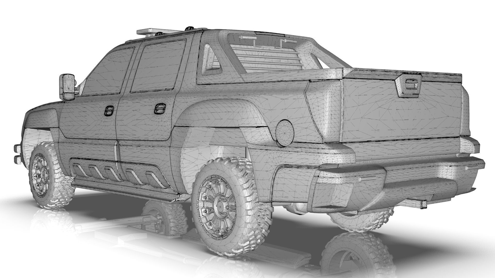 Chevrolet Avalanche Police Interceptor 2002 3D model_9