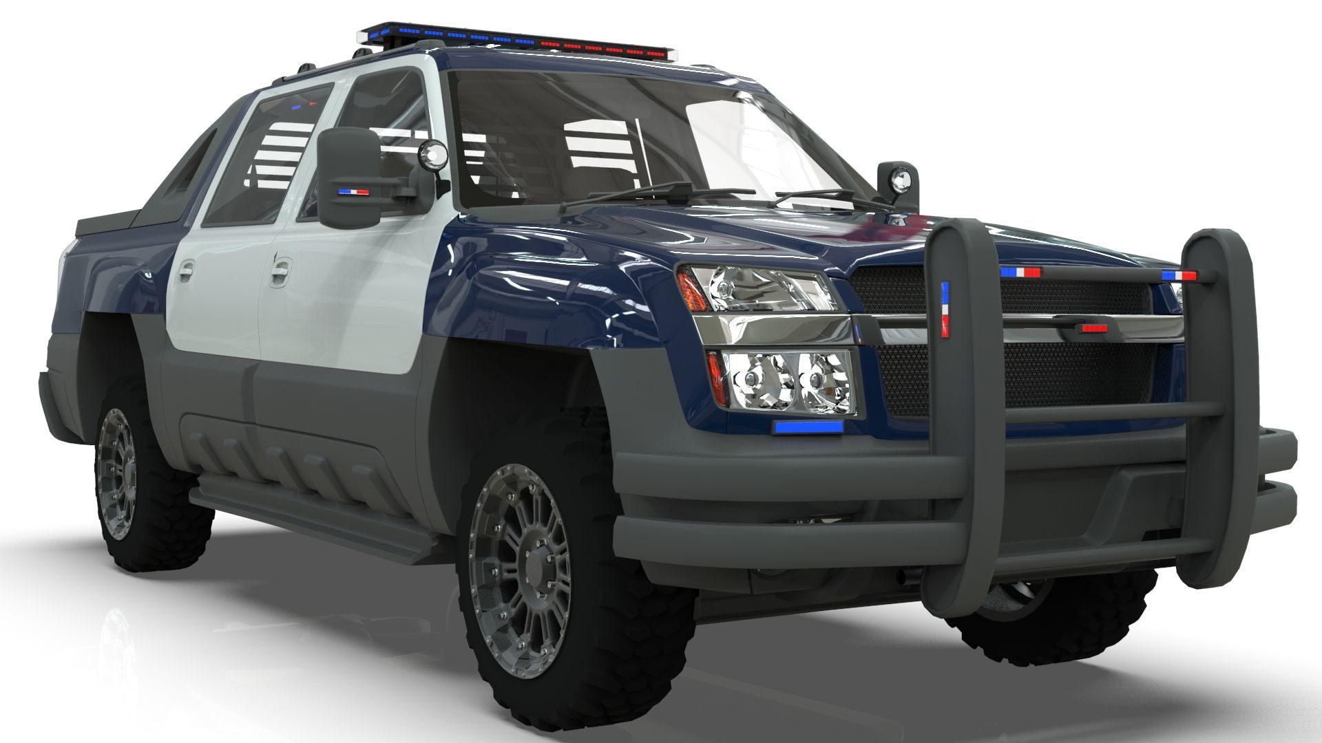 Chevrolet Avalanche Police Interceptor 2002 3D model_5