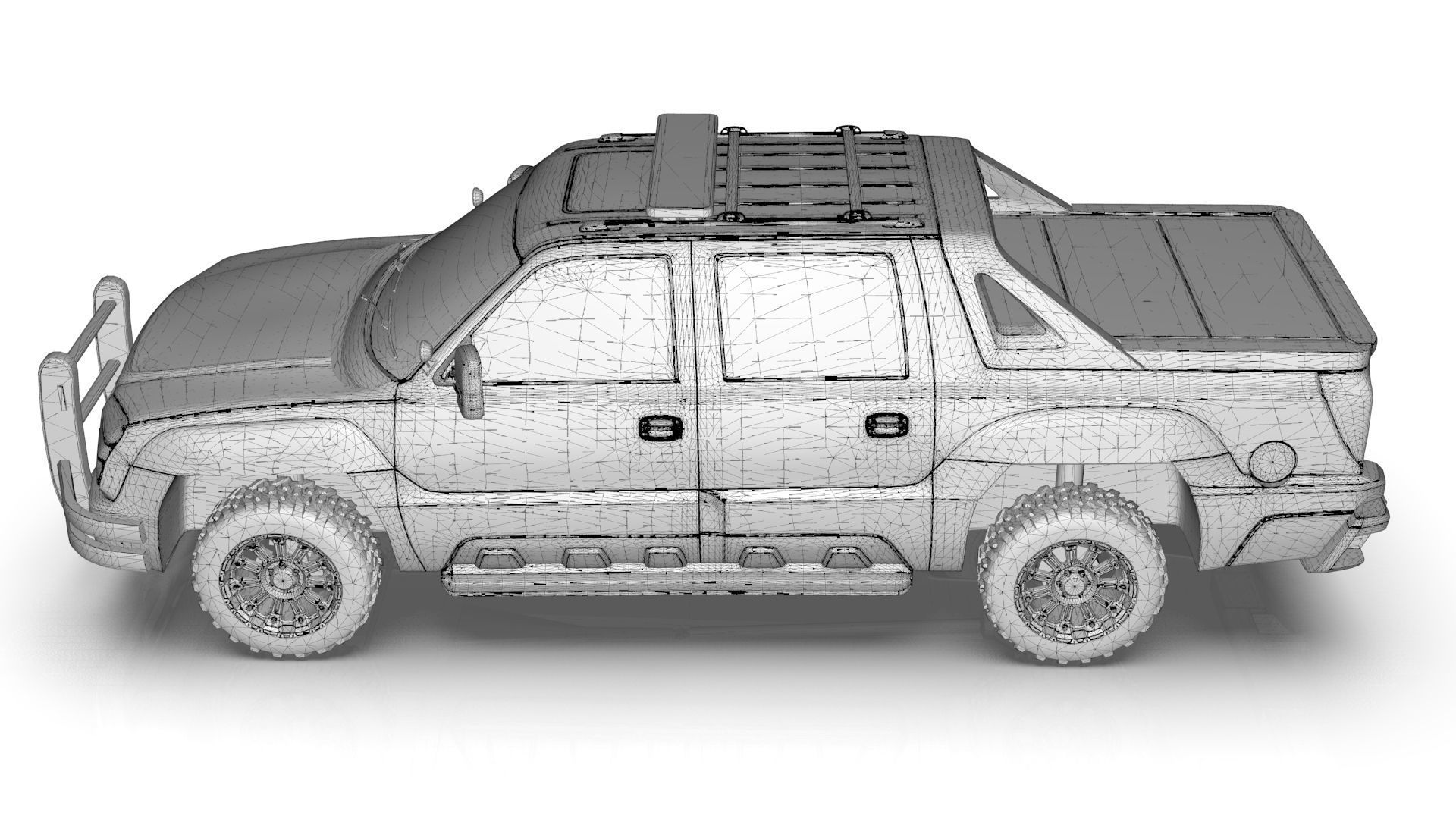 Chevrolet Avalanche Police Interceptor 2002 3D model_8