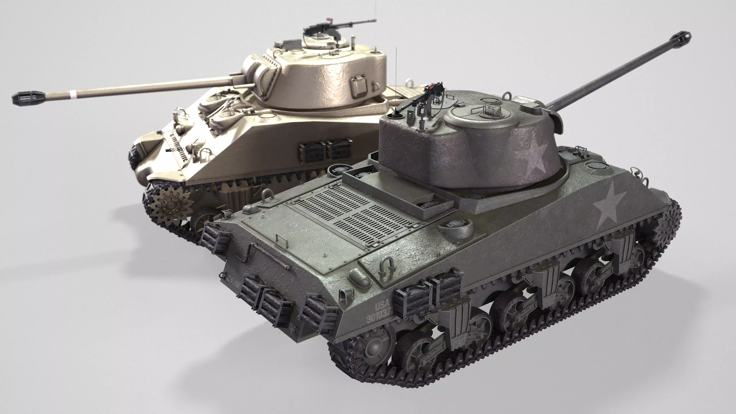 M4Sherman 3D model_0