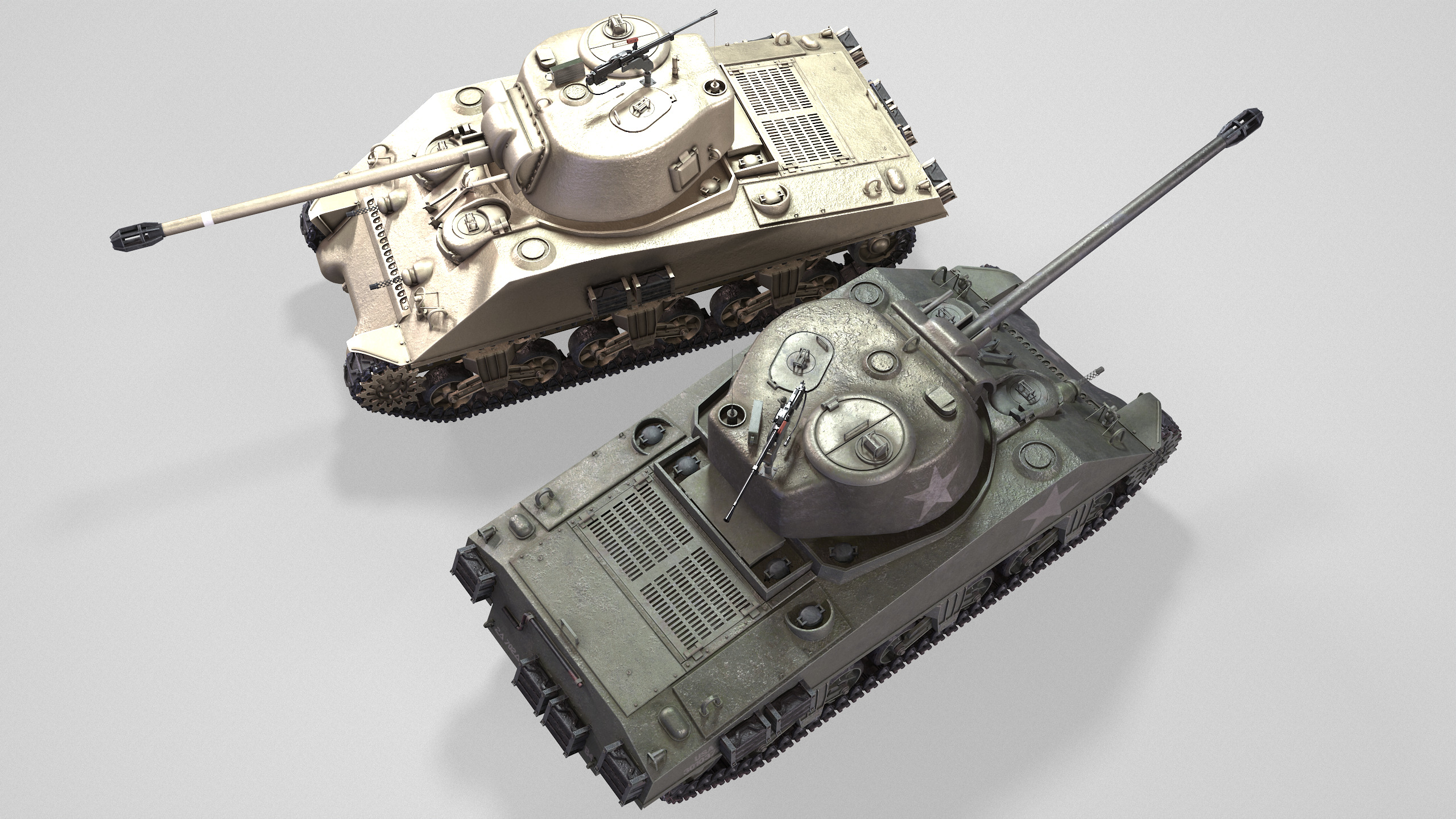M4Sherman 3D model_4