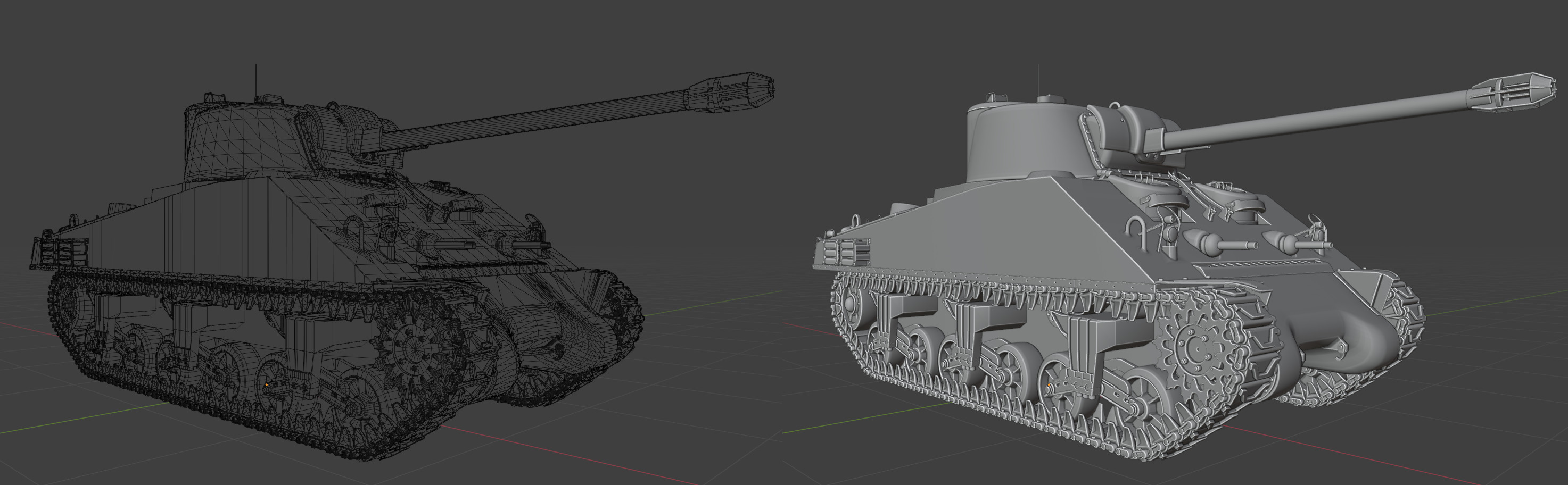 M4Sherman 3D model_5