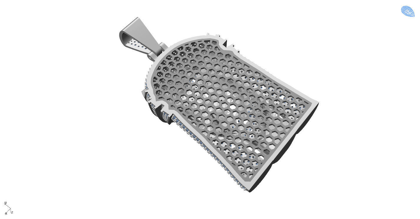 Jesus Gold Pendant  3D print model_28