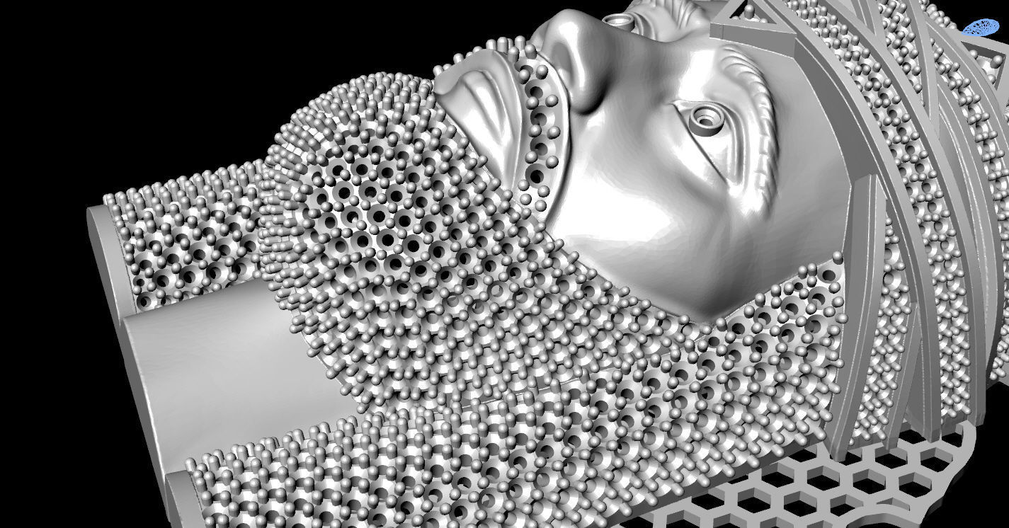 Jesus Gold Pendant  3D print model_26