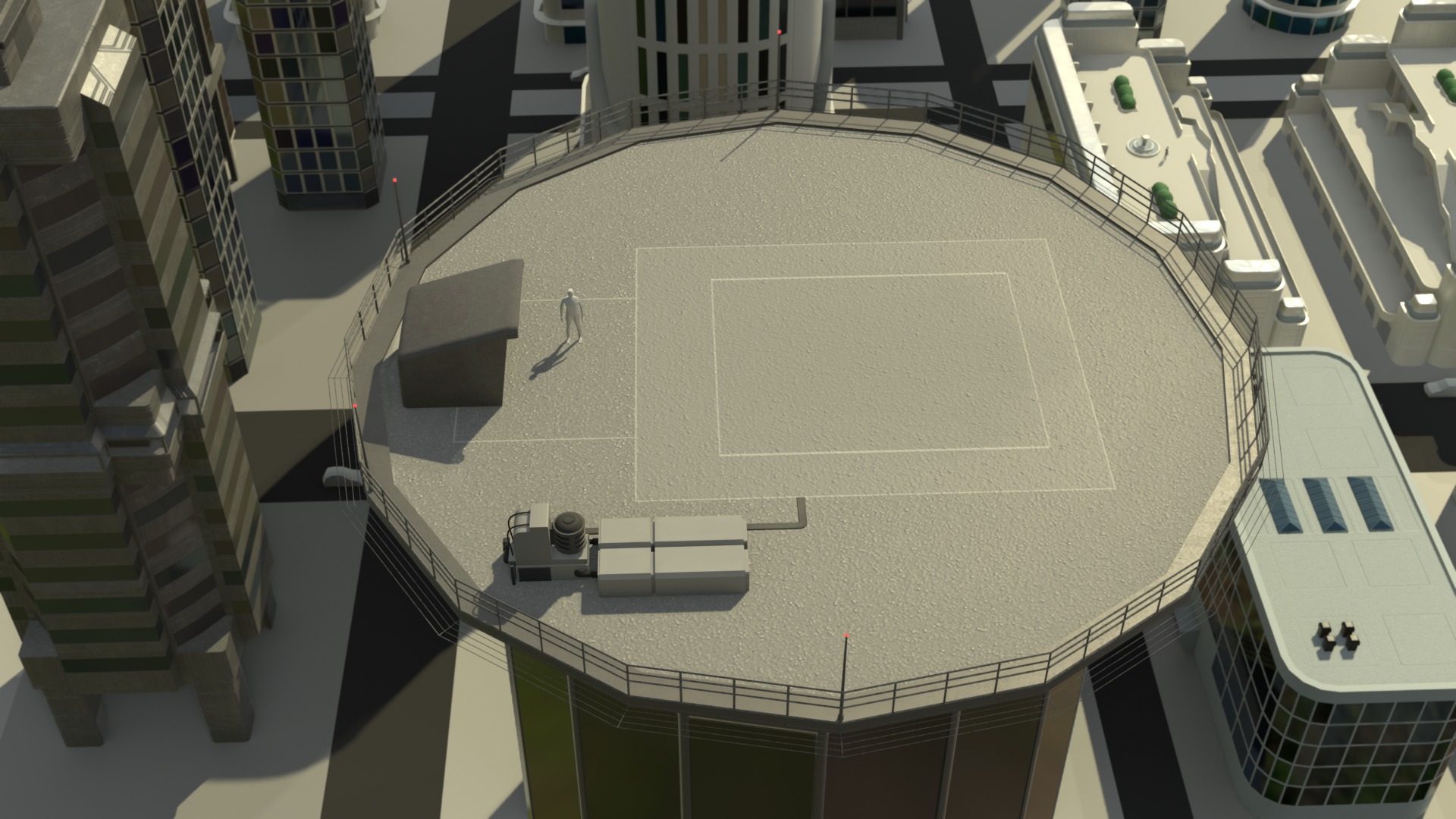 13 Futuristic City Buildings Low-poly 3D model_16