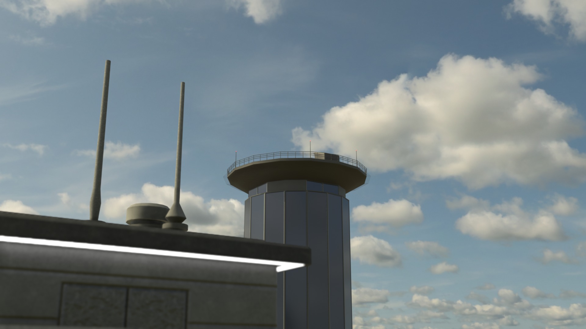 13 Futuristic City Buildings Low-poly 3D model_18