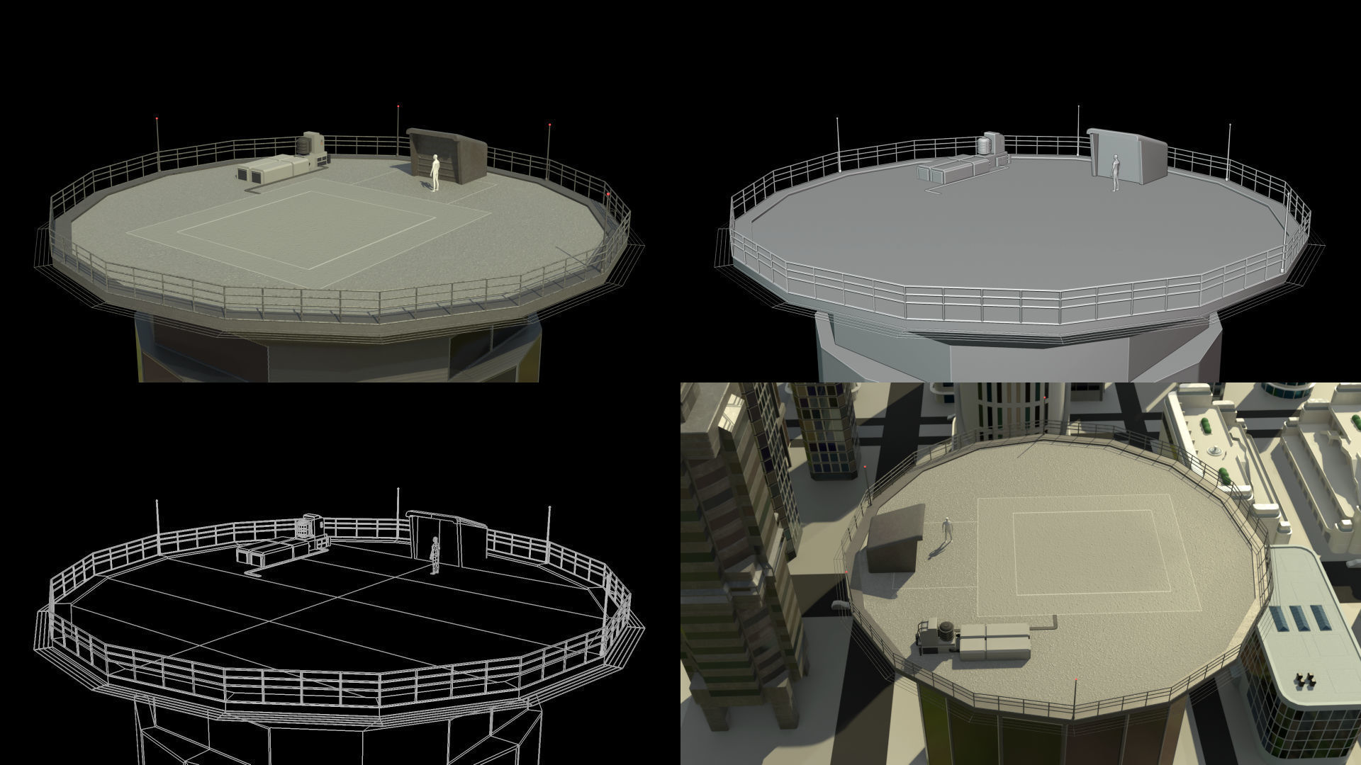 13 Futuristic City Buildings Low-poly 3D model_15