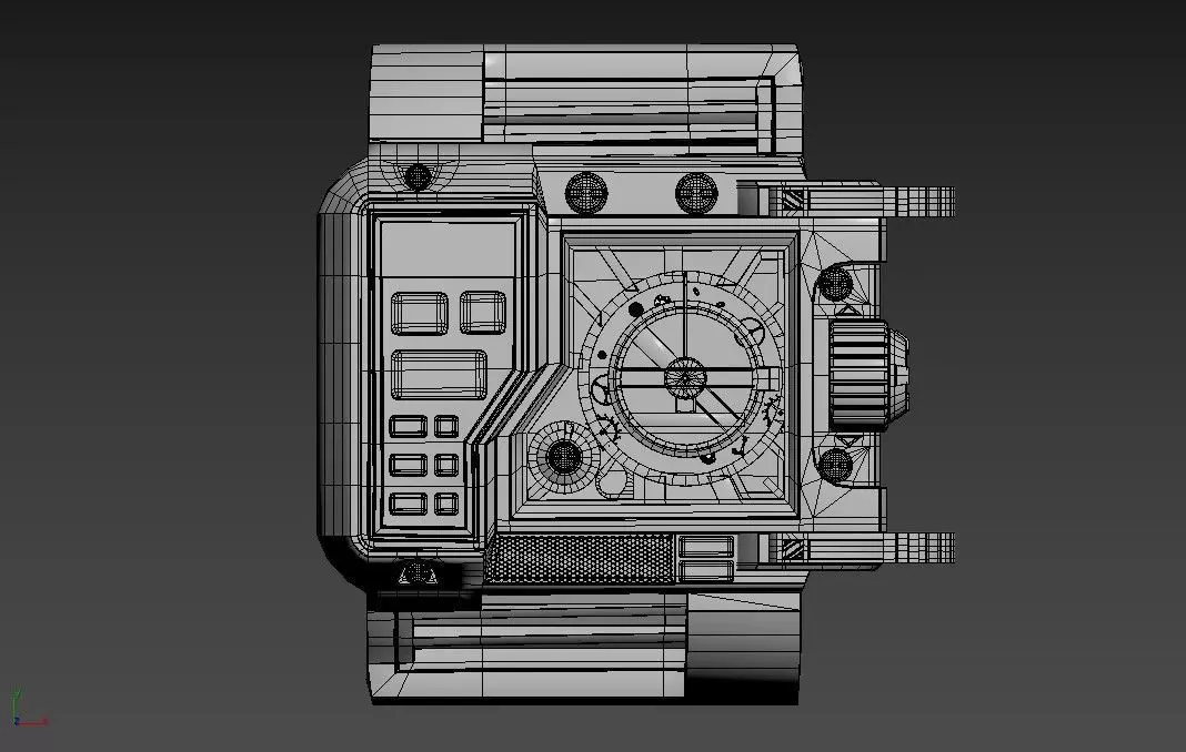 Sci-fi Watch Lowpoly Low-poly 3D model