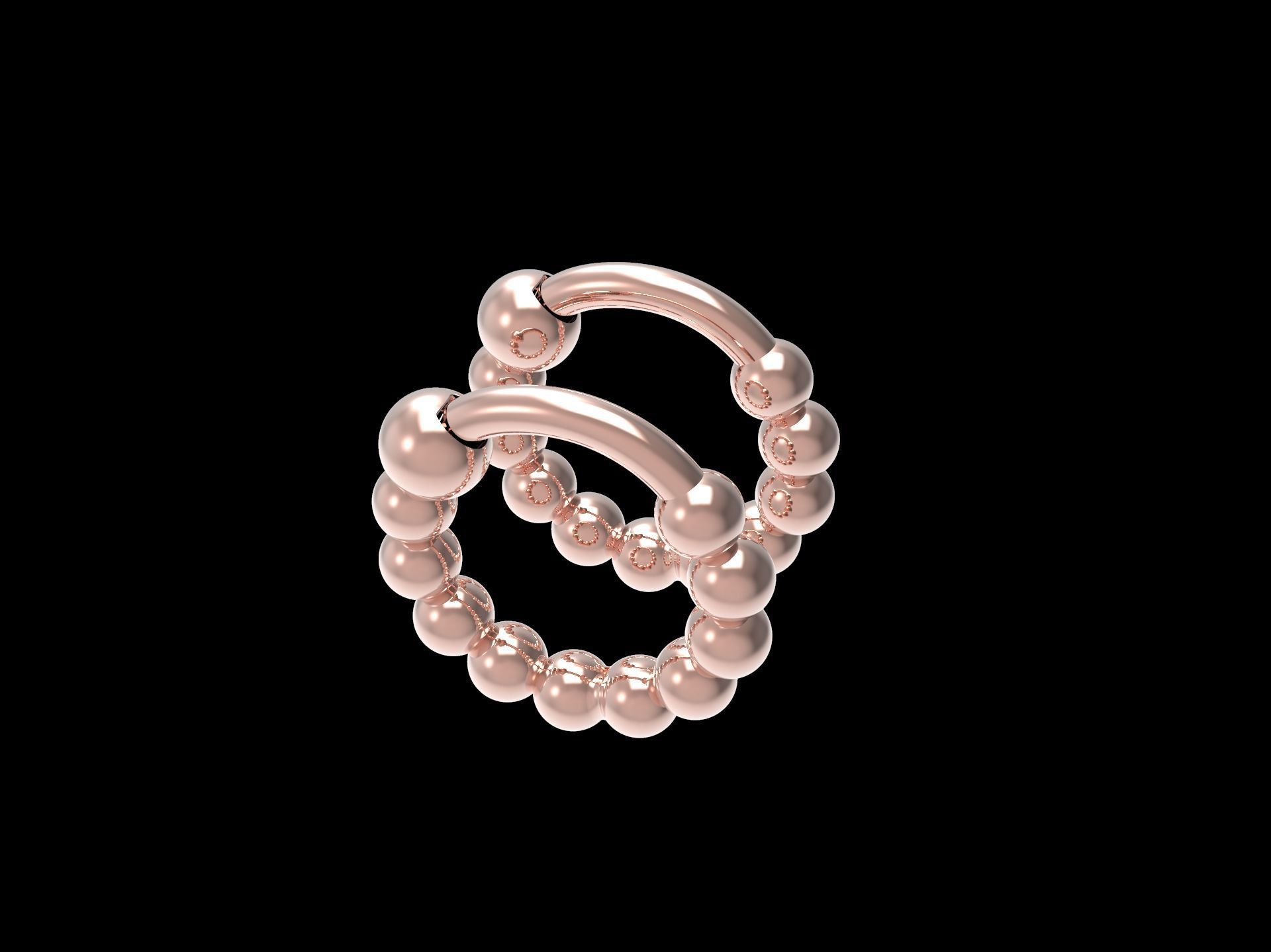 Hoop Earring 3D print model_1