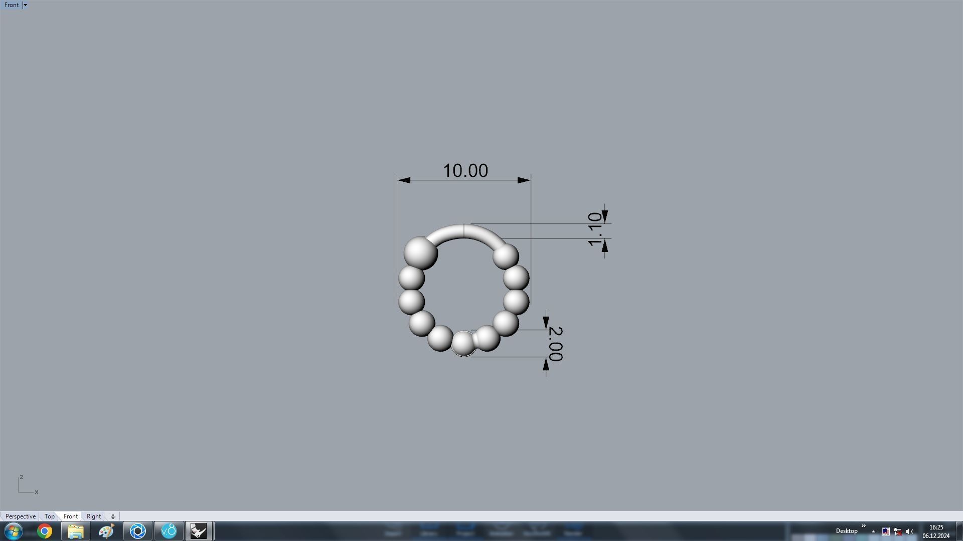 Hoop Earring 3D print model_3
