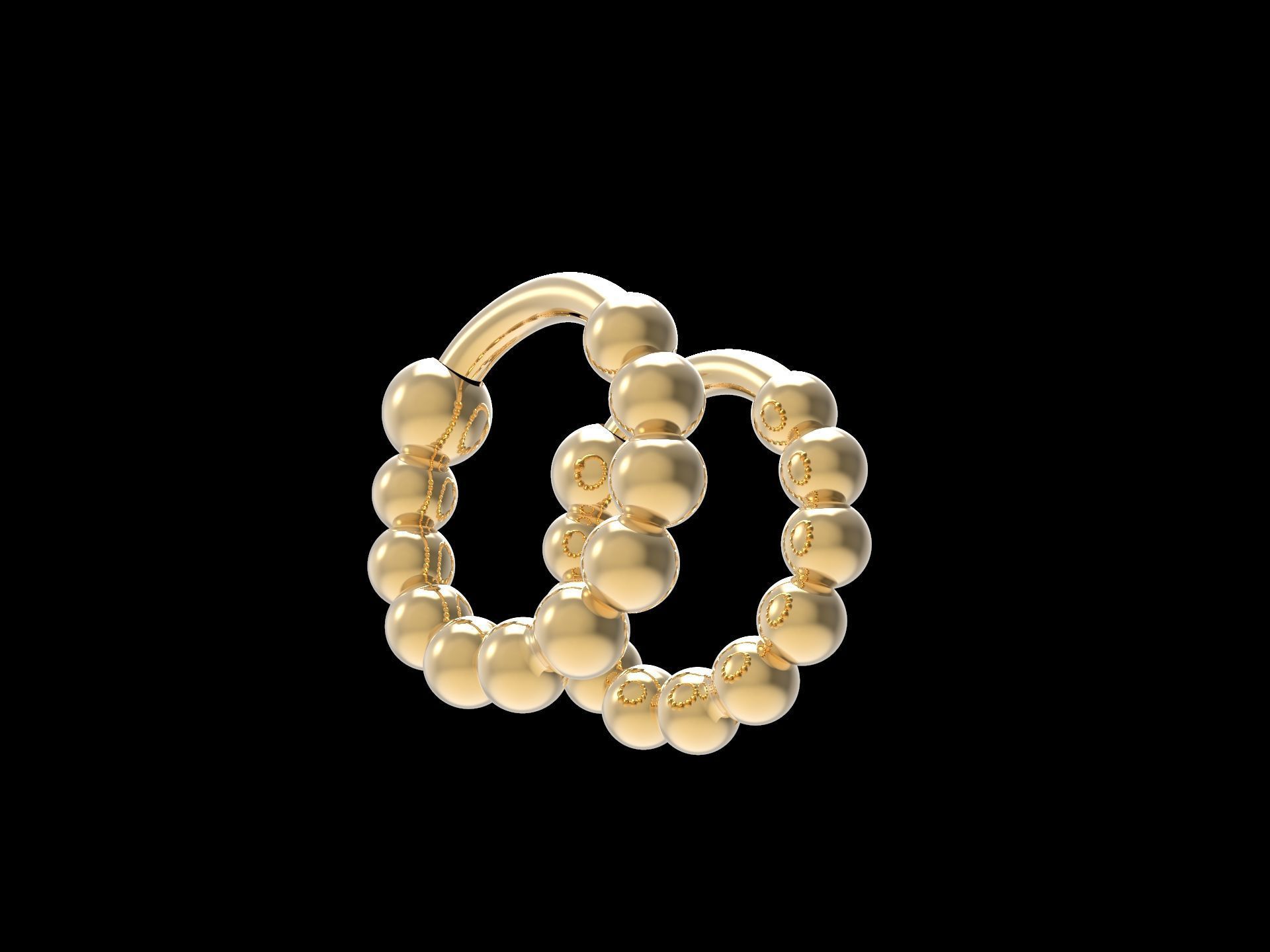 Hoop Earring 3D print model_2