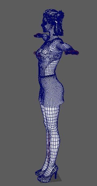 Gal Gadot Character Low-poly 3D model_20